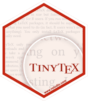 The TinyTeX logo; designed by Hao Zhu @haozhu233